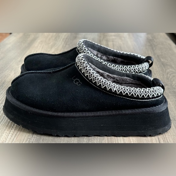 Ugg Tazz Tasman Platform Slippers Black Size 8 EUC! - Picture 8 of 16
